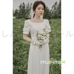 新しい未使用 ウェディングドレス 白 ウェディングドレス 大きいサイズ 3L 4L ウェディングドレス 袖あり 半袖 シンプル ウエディングドレ