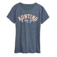 アニメキャラクター レディース トップス Tシャツ グラフィック Licensed Character Womens Aunting Is My Jam Graphic Tee Blue ブルー
