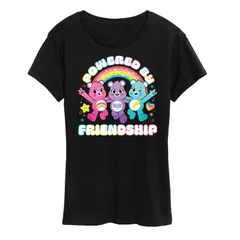 アニメキャラクター レディース トップス Tシャツ グラフィック Licensed Character Womens Care Bears Powered By Friendship Graphic Tee Black ブラック