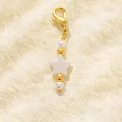 【キーホルダー】ビーズチャーム ミニサイズ 約2cm｜ パーツ アクセサリー 星形