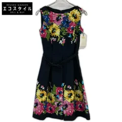 M'S GRACY エムズグレイシー ﾌﾗﾜｰ柄 ﾉｰｽﾘｰﾌﾞ ﾌﾚｱﾜﾝﾋﾟｰｽ 38