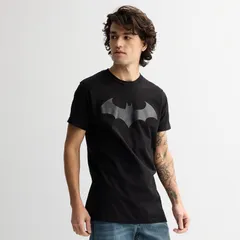 アニメキャラクター メンズ トップス Tシャツ ロゴ Licensed Character Mens Batman Logo Tee Black ブラック