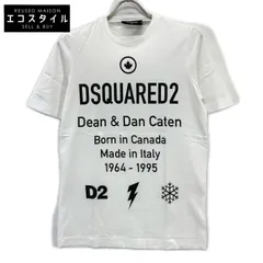 DSQUARED2 ディースクエアード ﾎﾜｲﾄ ﾛｺﾞﾌﾟﾘﾝﾄ Tｼｬﾂ XS