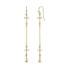 1928 レディース アクセサリー ピアス・イヤリング 1928 Cross Linear Drop Earrings 14k Gold ゴールド