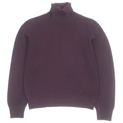 未使用品□Gran Sasso グランサッソ 毛100％ ロングスリーブ 長袖 タートルネックニット セーター バーガンディ 44 イタリア製 正規品 メンズ