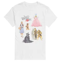 アニメキャラクター メンズ トップス Tシャツ グラフィック Licensed Character Mens The Wizard Of Oz Group Distressed Graphic Tee White ホワイト