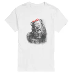 アニメキャラクター メンズ トップス Tシャツ グラフィック Licensed Character Mens The Wizard Of Oz Cowardly Lion Portrait Graphic Tee White ホワイト