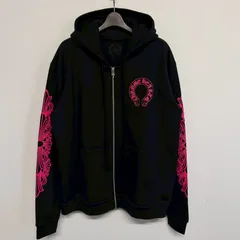 CHROME HEARTS Horse Shoe クロムハーツ ホースシュー 黒 ブラック ピンク ジップ フーディー パーカー トップス 長袖  アウター メンズ レディース Mサイズ 新品未使用