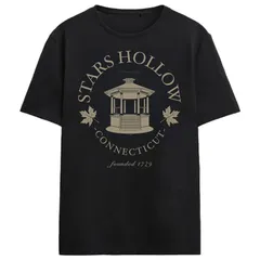 アニメキャラクター レディース トップス Tシャツ ロゴ グラフィック Licensed Character Juniors Gilmore Girlstars Hollow Circle Logo Graphic Tee Black ブラック