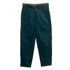 90s TOMMY HILFIGER コットンパンツ W32 グリーン トミーヒルフィガー ジップアップ 90年代 コットン ボトムス 2603-291