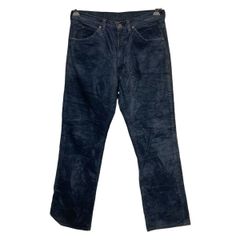 ビッグサイズ34！エイジング加工！TEXACOブーツカットレザーパンツ黒 