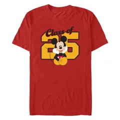 ディズニー メンズ トップス Tシャツ グラフィック Disneys Mickey Mouse Class Of 25 Mens Graphic Tee Red レッド