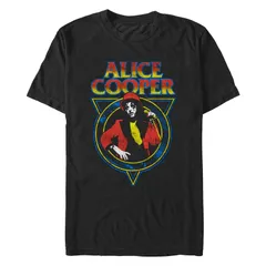 アニメキャラクター メンズ トップス Tシャツ グラフィック Licensed Character Mens Alice Cooper Stamp Graphic Tee Black ブラック