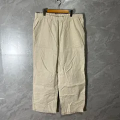 GLOSTER グロスター ダブルニー　イージー ワイド パンツ　ルーズシルエット M  2-0093-2-59-802 リネン 麻 ワイド パンツ