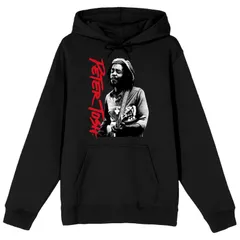 アニメキャラクター メンズ トップス Tシャツ パーカー グラフィック Licensed Character Mens Peter Tosh Stepping Razor Graphic Hoodie Black ブラック