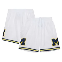 ミッチェルネス メンズ ボトムス ハーフパンツ・ショーツ ショートパンツ ジャージー Mens Mitchell Ness White Michigan Wolverines 199192 Throwのサムネイル