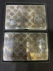 (4)シカク202【未使用】ONE PIECE メタルカードケース シルバー ドフラミンゴ トラファルガー・ローのサムネイル
