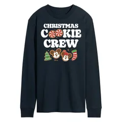 ディズニー メンズ トップス Tシャツ グラフィック Disneys Mickey Minnie Mouse Mens Christmas Cookie Crew Long Sleeve Graphic Tee Navy ネイビー