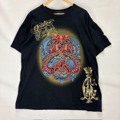Christian Audigier ラインストーン スカル Tシャツ 総柄 - メルカリ