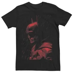アニメキャラクター メンズ トップス Tシャツ Licensed Character Mens DComics The Batman Red Rainy Knightee Black ブラック