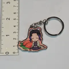 鬼滅の刃 胡蝶しのぶ 明太子 地域限定 メタルキーホルダー キーホルダー キーリング