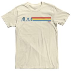 애니메이션 캐릭터 맨즈 탑스 T셔츠 Licensed Character Mens Netflix Stranger Things Retro Stripe Silhouettes Tee Natural 스트라이프