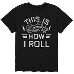 アニメキャラクター メンズ トップス Tシャツ Licensed Character Mens This How I Roll Motorcycle Tee Black ブラック