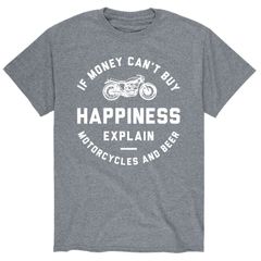 アニメキャラクター メンズ トップス Tシャツ Licensed Character Mens Motorcycle And Beer Tee Gray グレー