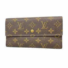 【6ca1074-h】ルイヴィトン 三つ折り長財布 モノグラム ポルトトレゾールインターナショナル M61215 ブラウン【中古】メンズ レディース ユニセックス