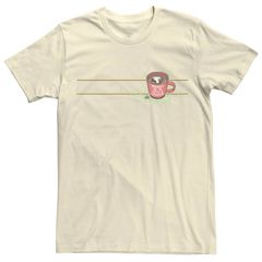 애니메이션 캐릭터 맨즈 탑스 T셔츠 Licensed Character Mens Netflix Stranger Things Coffee Contemplation Tee Nat