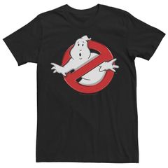 アニメキャラクター メンズ トップス Tシャツ ロゴ Licensed Character Mens Ghostbusters Classic Movie Logo Poster Tee Black ブラック