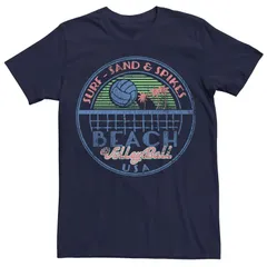 アニメキャラクター メンズ トップス Tシャツ ヴィンテージ ロゴ グラフィック Licensed Character Mens Beach Volleyball USA Vintage Logo Graphic Tee Navy ネイビー