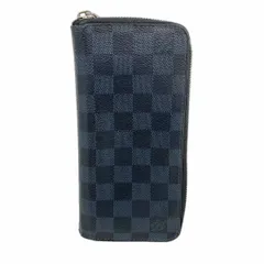 【6cb1552-k】ルイヴィトン 長財布 ダミエ・コバルト ジッピーウォレットヴェルティカル N62240 ブラック【中古】メンズ