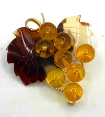 べっ甲　葡萄　ブローチ　ヴィンテージ