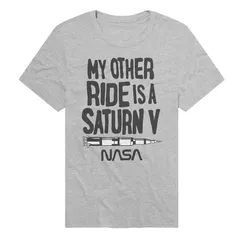 アニメキャラクター メンズ トップス Tシャツ グラフィック Licensed Character Mens NASA My Otheride is a Saturn V Graphic Tee Athletic Heather ヘザー