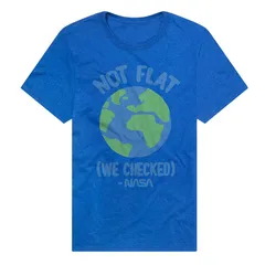 アニメキャラクター メンズ トップス Tシャツ グラフィック Licensed Character Mens NASA Not Flat Graphic Tee Royal