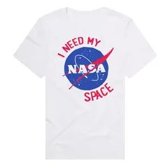 アニメキャラクター メンズ トップス Tシャツ グラフィック Licensed Character Mens NASA I Need My Space Graphic Tee White ホワイト