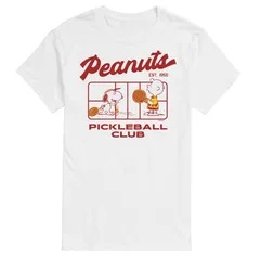 アニメキャラクター メンズ トップス Tシャツ トール グラフィック Licensed Character Big Tall Peanuts Pickleball Club Graphic Tee White ホワイト