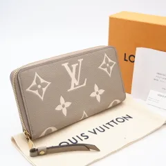 ★3日以内返品可★ 極美品 LOUIS VUITTON ルイ・ヴィトン モノグラム アンプラント バイカラー ジッピー ウォレット トゥルトレール クレーム M69794 長財布 ベージュ クリーム カーフレザー レディース