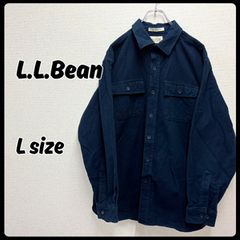 L.L.Bean トップス ネルシャツ Lサイズ ネイビー 古着 ヴィンテージ エルエルビーン