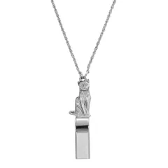 1928 レディース アクセサリー ネックレス・チョーカー・ペンダントトップ レース 1928 Silver Tone Cat Whistle Pendant Necklace Silver Tone シルバー
