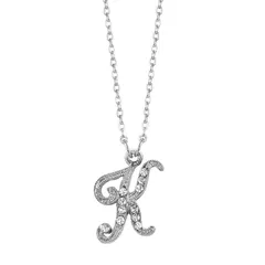 1928 レディース アクセサリー ネックレス・チョーカー・ペンダントトップ レース 1928 Script Initial Necklace K