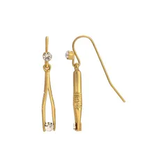 1928 レディース アクセサリー ピアス・イヤリング 1928 Gold Tone Crystal Tweezer Drop Earrings Yellow イエロー