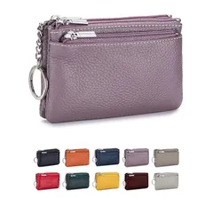 【新品】 [Amzbag] 小銭入れ メンズ レディース 本革 【コインケース・カードケース・キーケース・ミニ財布一体型】3層式マルチポーチ キーリング付き 薄型 定期/コイン/カード/紙幣/キーを収納 コンパクト 仕分け 多機能 防水 おしゃれ ギフト 