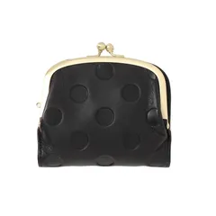 【新品】 [ZUCCHERO] 財布 レディース 2つ折り コンパクト 本革 がま口 ズッケロ 55212 [動画] ブラック 0