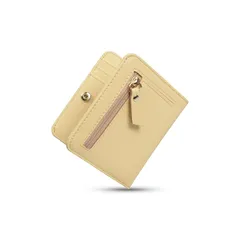 【新品】 財布 レディース 薄い財布 小さい財布 2つ折り ミニ財布 本革 薄型 コンパクト 小銭入れ付き カード9枚収納 お札が折れない 牛革 軽量 プレゼント ギフト 母の日 (イエロー) 0