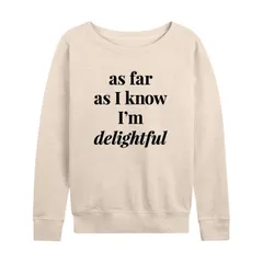 アニメキャラクター レディース トップス Tシャツ Licensed Character Womens As I Know Im Delightful Pullover Beige ベージュ