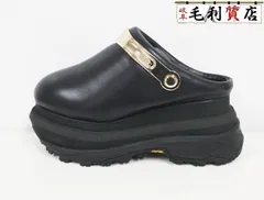 サカイ sacai 25SS Leather Sabo Wedge Black サボ サンダル ミュール ビブラムソール サイズ37 黒 ブラック 美品 靴のサムネイル