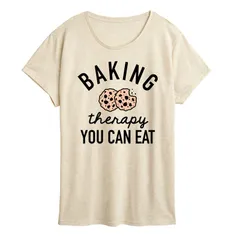 アニメキャラクター レディース トップス Tシャツ グラフィック Licensed Character Womens Baking Therapy Graphic Tee Birch