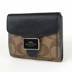 コーチ COACH 財布 レディース 二つ折り財布 シグネチャー ベージュ ブラック C7805 IMLOV ブランド